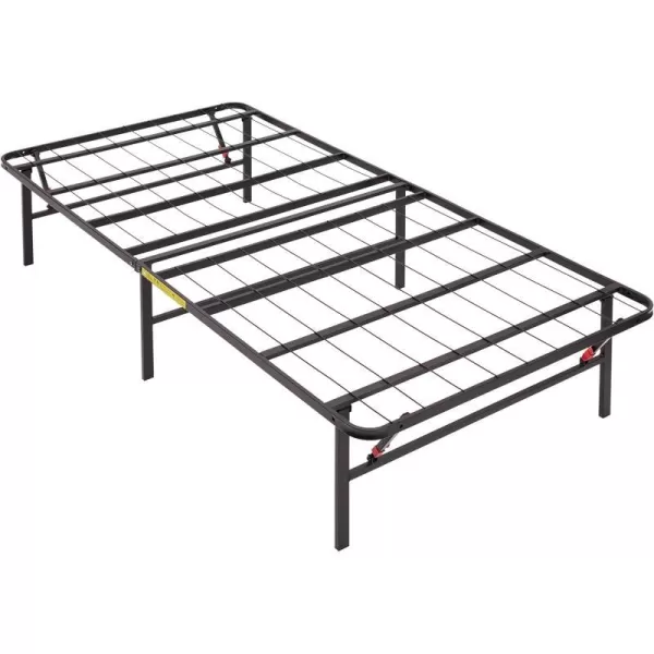 Amazon Basics Foldable Metal Platform Bed Frame with Tool Free Setup 14 Inches High Sturdy Steel Frame No Box Spring Needed Twin XL BlackTwin XL 14Inch