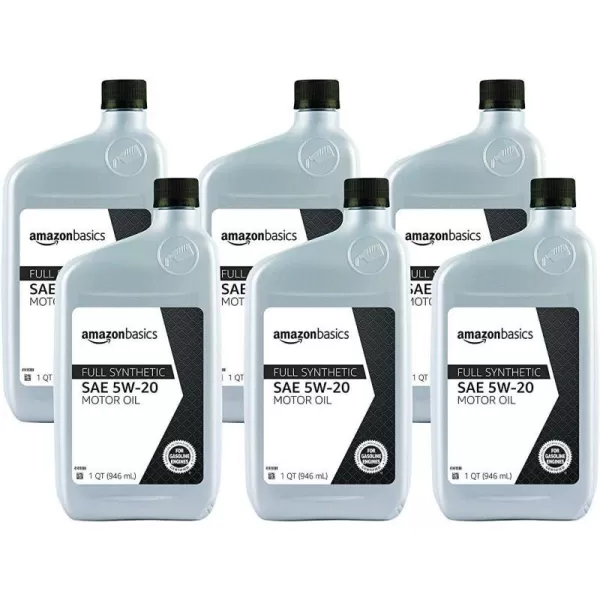 Amazon Basics Full Synthetic Motor Oil  5W20  1 Quart  6 Pack5W20 1 Quart  6Pack