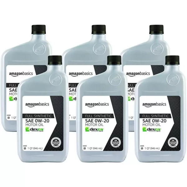 Amazon Basics Full Synthetic Motor Oil SN Plus 0W20 1 Quart 6 PackAmazon Basics Full Synthetic Motor Oil SN Plus 0W20 1 Quart 6 Pack