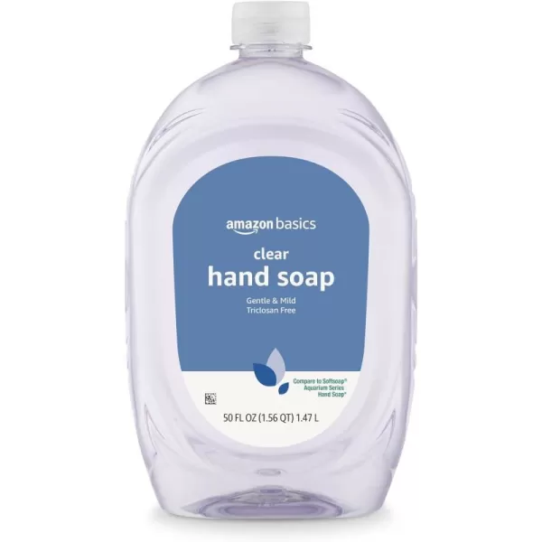 Amazon Basics Gentle amp Mild Clear Liquid Hand Soap Refill Triclosanfree 50 Fluid Ounces 1Pack Previously Solimo50 Fl Oz Pack of 1