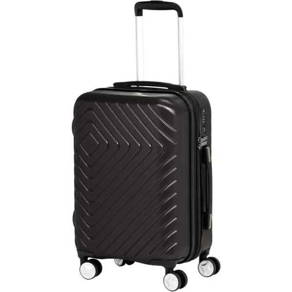 Amazon Basics Geometric Travel Luggage Expandable Suitcase Spinner with Wheels and BuiltIn TSA Lock 217Inch  Pink217Inch Black