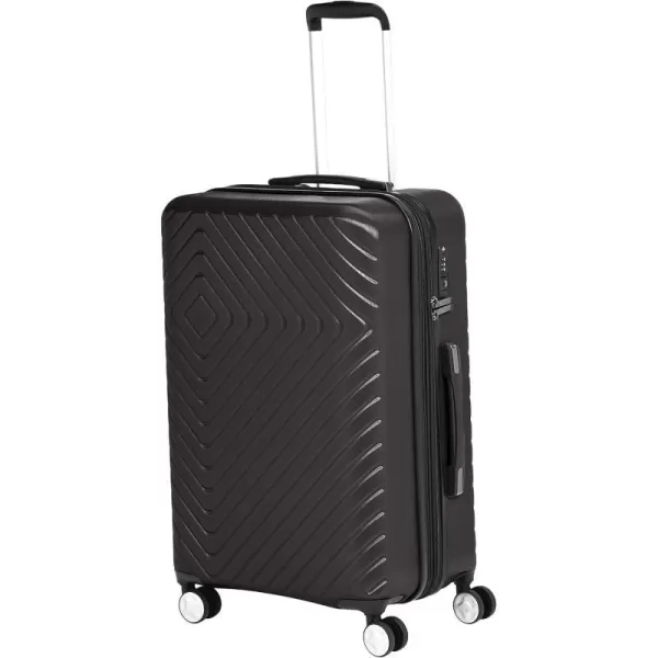 Amazon Basics Geometric Travel Luggage Expandable Suitcase Spinner with Wheels and BuiltIn TSA Lock 217Inch  Pink272Inch Black