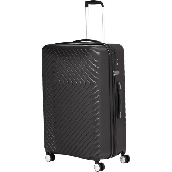 Amazon Basics Geometric Travel Luggage Expandable Suitcase Spinner with Wheels and BuiltIn TSA Lock 217Inch  Pink313Inch Black