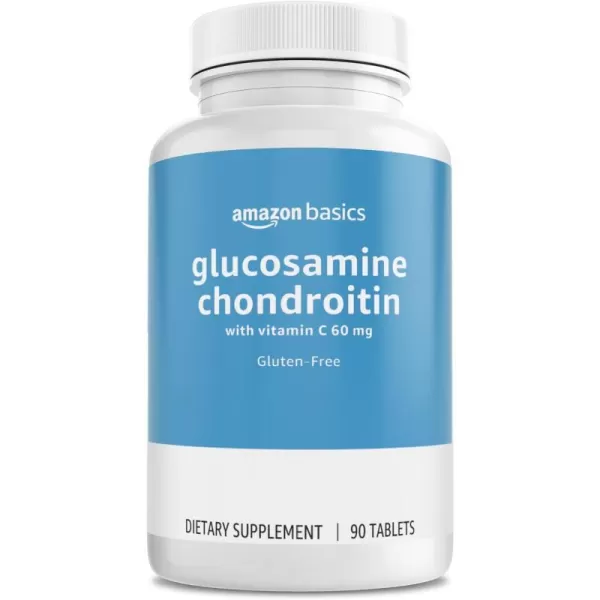 Amazon Basics Glucosamine 1500 mg with Chondroitin and Vitamin C 60 mg 90 Tablets 2 per serving Gluten FreeAmazon Basics Glucosamine 1500 mg with Chondroitin and Vitamin C 60 mg 90 Tablets 2 per serving Gluten Free