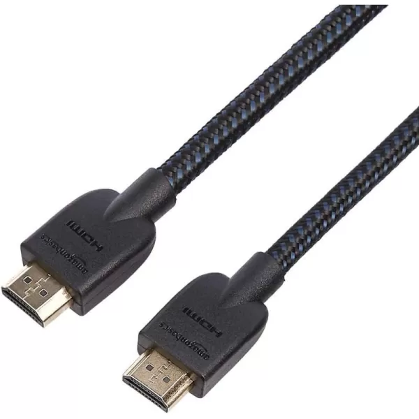 Amazon Basics HDMI Cable 18Gbps HighSpeed 4K60Hz 2160p NylonBraided Cord Ethernet Ready 25 Foot Nylon5Pack 3 Feet