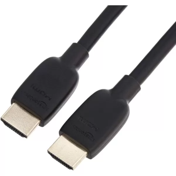 Amazon Basics HDMI Cable 48Gbps HighSpeed 8K60Hz 4K120Hz GoldPlated Plugs Ethernet Ready 6 Foot BlackBlack 10 Feet