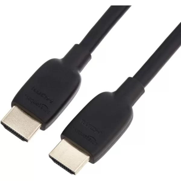 Amazon Basics HDMI Cable 48Gbps HighSpeed 8K60Hz 4K120Hz GoldPlated Plugs Ethernet Ready 6 Foot BlackBlack 3 Feet