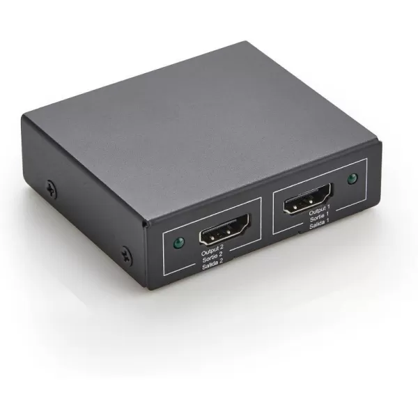 Amazon Basics HDMI Splitter 1 in 2 Out 4K30Hz for Dual Monitors Mirror Only BlackBlack  4K30Hz