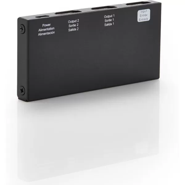 Amazon Basics HDMI Splitter 1 in 2 Out 4K30Hz for Dual Monitors Mirror Only BlackBlack  4K60Hz