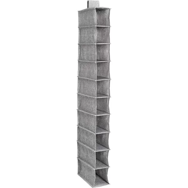 Amazon Basics Hanging Closet Shelf 6 Tier Heather Grey 2D x 12W x 12HHeather Grey 1 Count Pack of 1