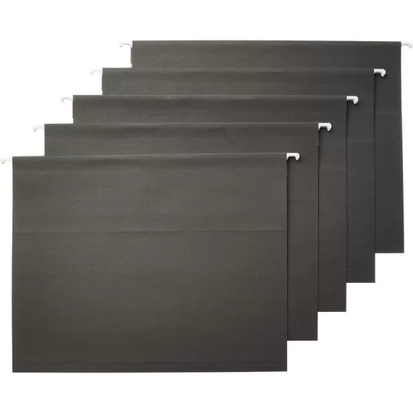 Amazon Basics Hanging File Folders Letter Size Black 25PackBlack