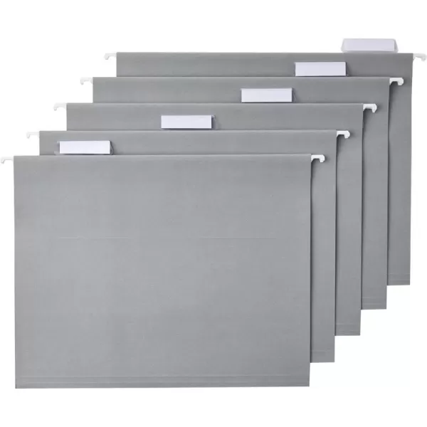 Amazon Basics Hanging File Folders Letter Size Black 25PackGray