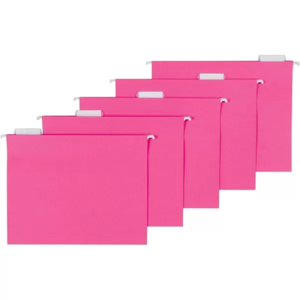Amazon Basics Hanging File Folders Letter Size Black 25PackPink