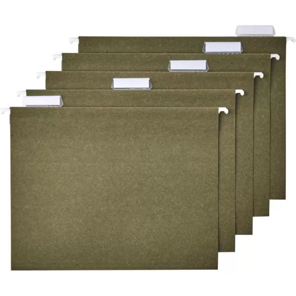 Amazon Basics Hanging File Folders Standard Green15Cut Tabs Letter Size 50 Count per box50 Pack