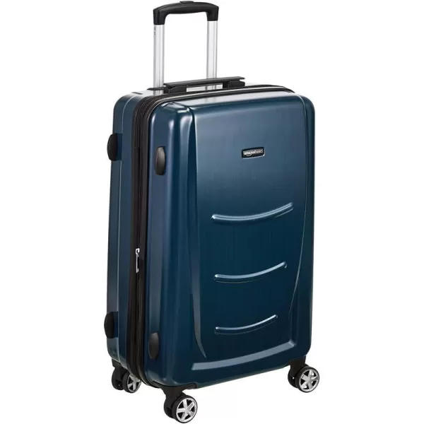 Amazon Basics Hard Shell Carry On Spinner Suitcase Luggage  307 Inch Slate GreyNavy Blue 267inch Luggage