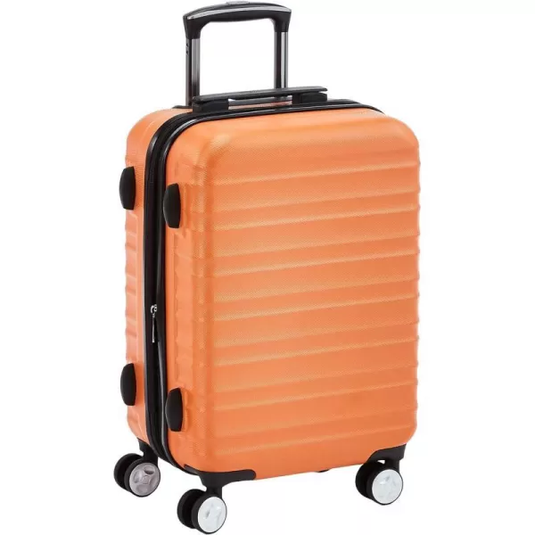 Amazon Basics Hardside Spinner Suitcase Luggage with Wheels  20Inch 28Inch BlackOrange 20inch Carryon