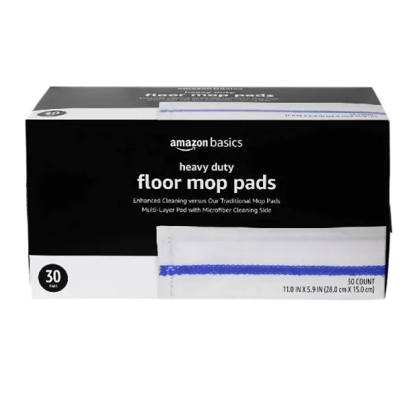 Amazon Basics Heavy Duty Mop Pads 11 x 59 30 CountAmazon Basics Heavy Duty Mop Pads 11 x 59 30 Count