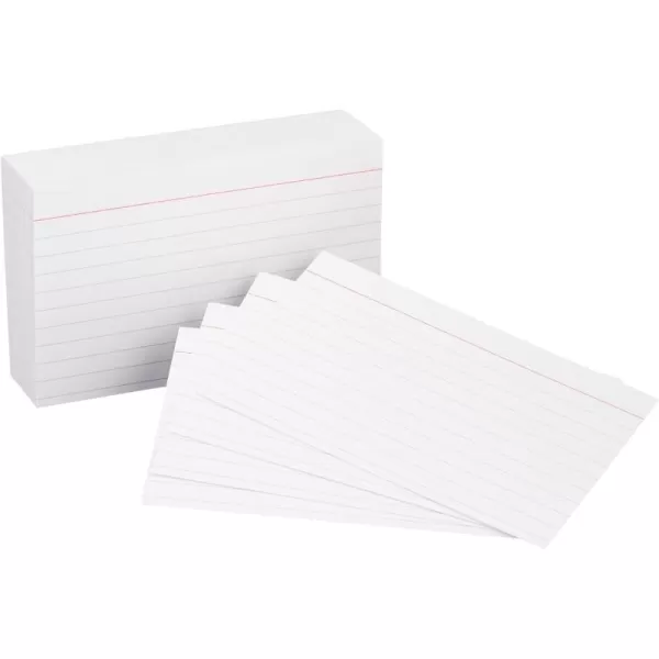 Amazon Basics Heavy Weight Ruled Lined Index Cards 300 Count 100 Pack of 3 White 3 x 5 Inch Card100Count Index Cards