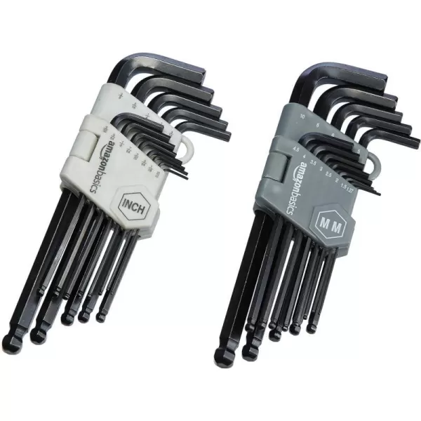 Amazon Basics Hex Key Allen Wrench 26 Set with Ball EndAmazon Basics Hex Key Allen Wrench 26 Set with Ball End