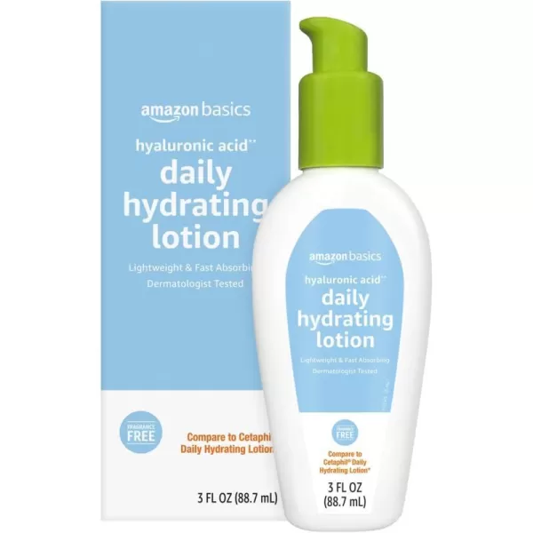 Amazon Basics Hyaluronic Acid Daily Hydrating Lotion 3 Fluid Ounces 1PackAmazon Basics Hyaluronic Acid Daily Hydrating Lotion 3 Fluid Ounces 1Pack