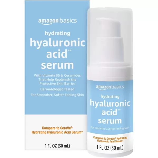 Amazon Basics Hydrating Hyaluronic Acid Serum 1 Fluid Ounce 1PackAmazon Basics Hydrating Hyaluronic Acid Serum 1 Fluid Ounce 1Pack