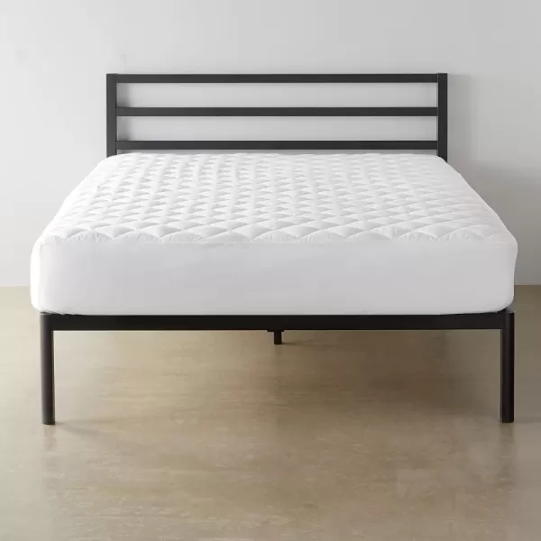 Amazon Basics Hypoallergenic Quilted Mattress Topper Pad 18 Inches Deep Twin WhiteQueen