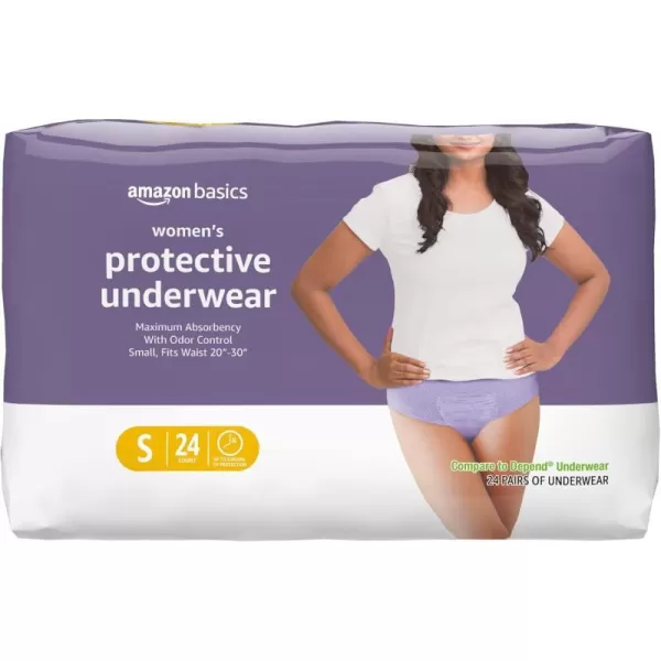 Amazon Basics Incontinence amp Postpartum Underwear for Women Maximum Absorbency Medium 60 Count  20 Count Pack of 3 Lavender Previously SolimoSmall 24 Count