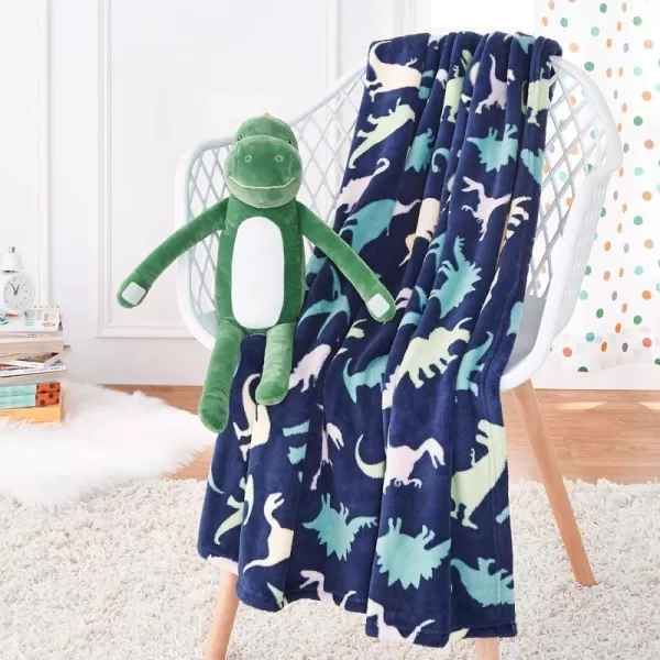 Amazon Basics Kids Dinosaur Squad Patterned Throw Blanket with Stuffed Animal DinosaurAmazon Basics Kids Dinosaur Squad Patterned Throw Blanket with Stuffed Animal Dinosaur