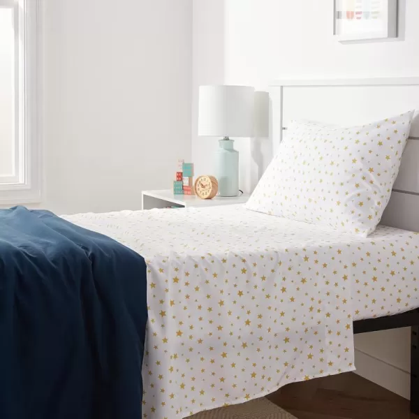 Gold Stars Twin Sheet Set