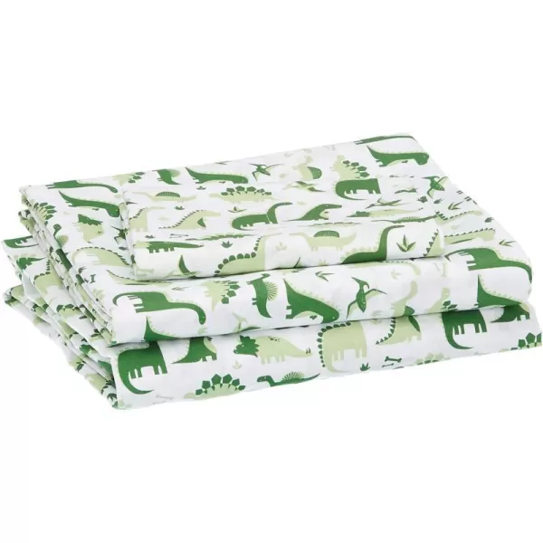 Green Dinosaurs Twin Sheet Set