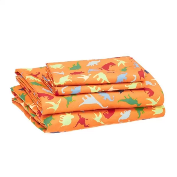 Orange Dinosaurs Full Sheet Set