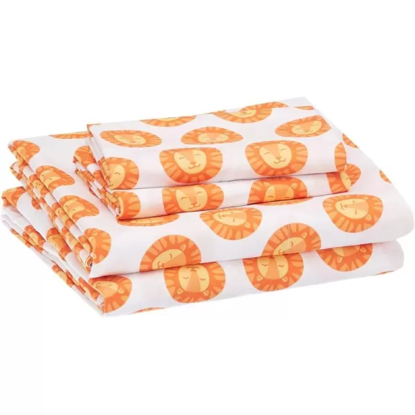 Orange Lions Full Sheet Set