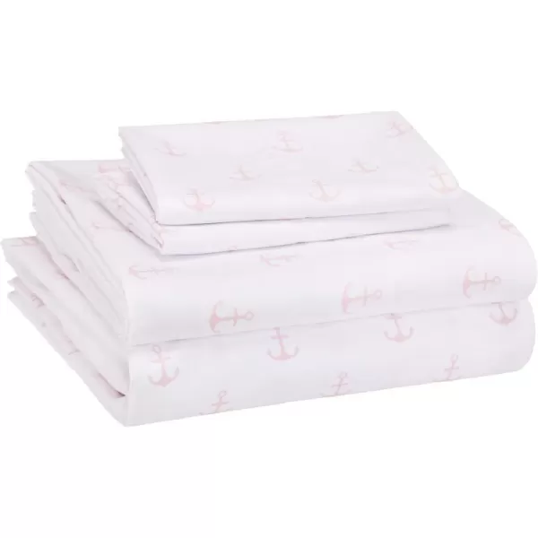 Pink Anchors Full Sheet Set