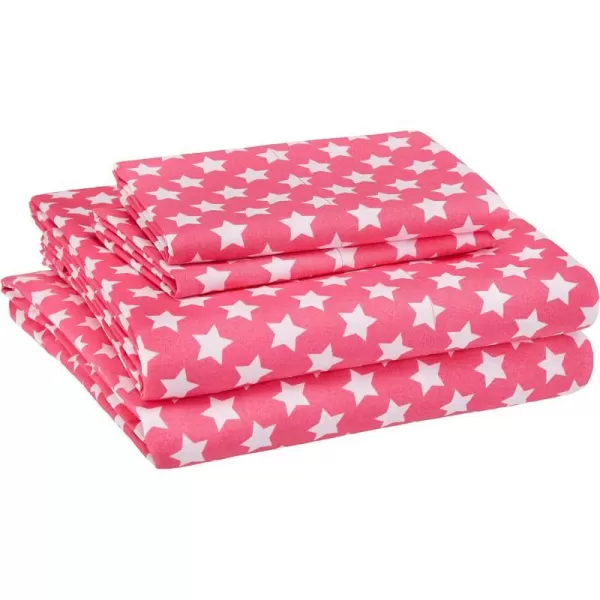 Pink Stars Full Sheet Set