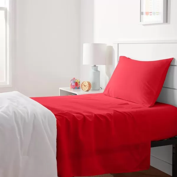 Red Twin Sheet Set