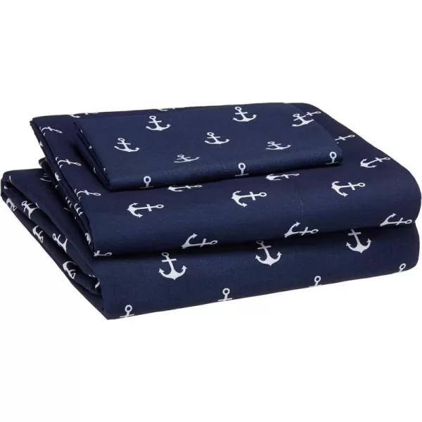 White Anchors Twin-4 Pack Sheet Set