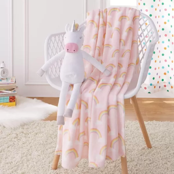 Amazon Basics Kids Unicorns amp Rainbows Patterned Throw Blanket with Stuffed Animal UnicornAmazon Basics Kids Unicorns amp Rainbows Patterned Throw Blanket with Stuffed Animal Unicorn