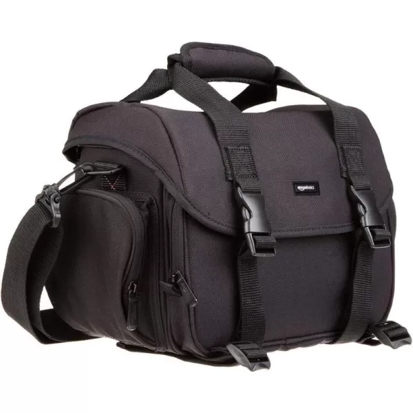 Amazon Basics Large DSLR Gadget Bag Black with Orange Interior SolidLarge Grey Interior