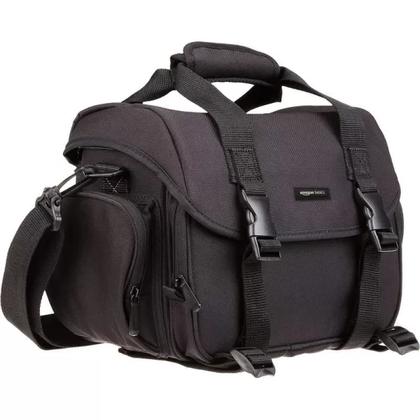Amazon Basics Large DSLR Gadget Bag Black with Orange Interior SolidLarge Orange Interior