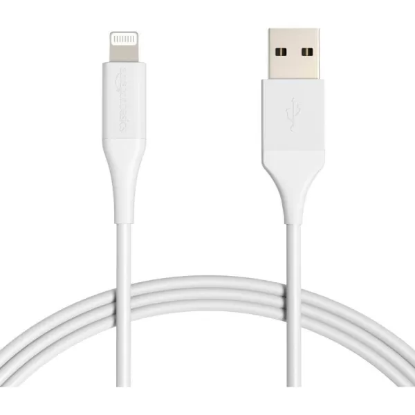 Amazon Basics Lightning to USBA Cable for iPhone 10 Feet White6 Feet 2Pack White