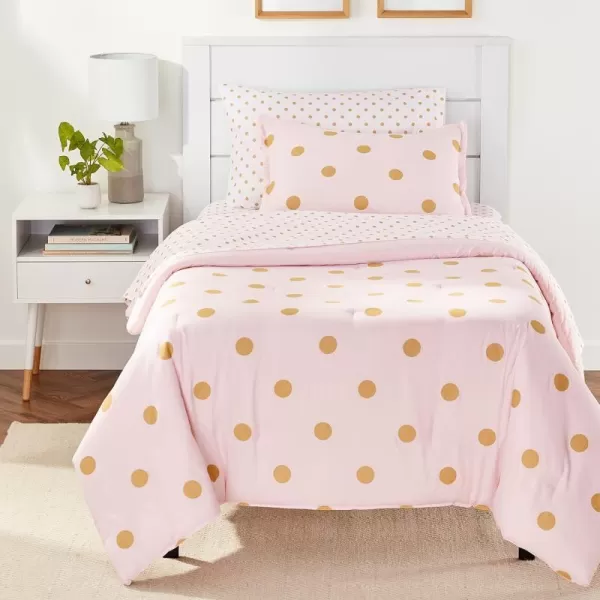 Gold Dots on Pink Twin/Twin XL