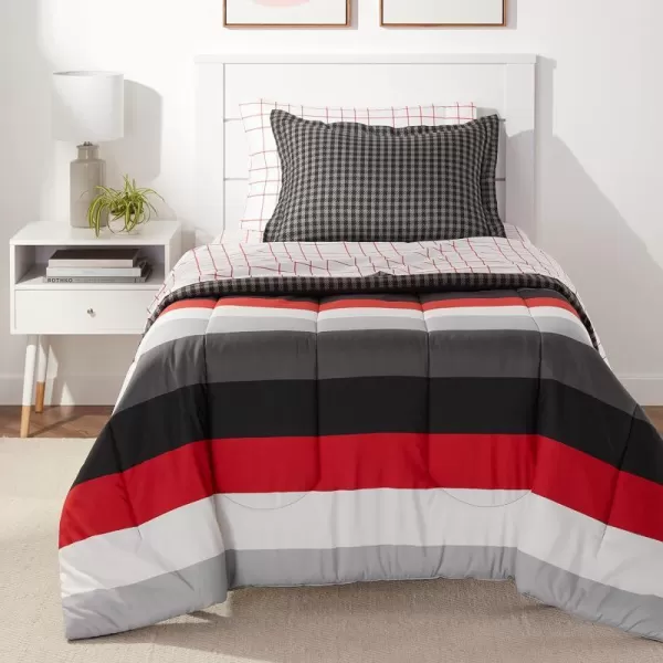 Red Simple Stripe Twin/Twin XL