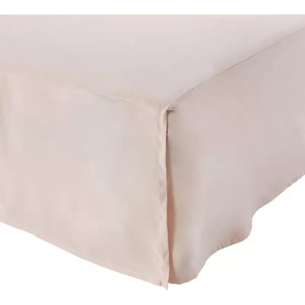 Amazon Basics Lightweight Pleated Bed Skirt Queen Dark GreyFull Blush Pink