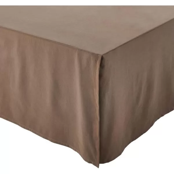 Amazon Basics Lightweight Pleated Bed Skirt Queen Dark GreyFull Chocolate