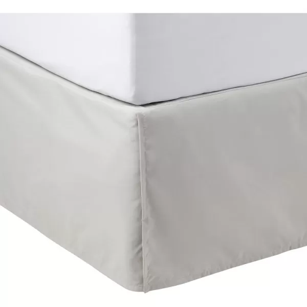 Amazon Basics Lightweight Pleated Bed Skirt Queen Dark GreyQueen Light Grey