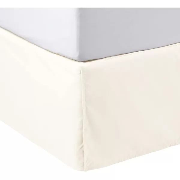 Amazon Basics Lightweight Pleated Bed Skirt Queen Dark GreyQueen Off White