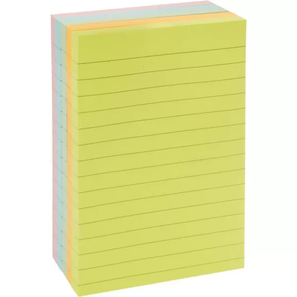 Amazon Basics Lined Sticky Notes 4 x 6Inch Assorted Colors 5PackAmazon Basics Lined Sticky Notes 4 x 6Inch Assorted Colors 5Pack
