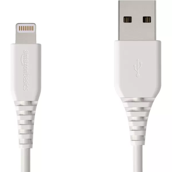 Amazon Basics MFiCertified Lightning to USB A Cable for Apple iPhone and iPad  4 Inches 10 Centimeters  WhiteWhite 4 in