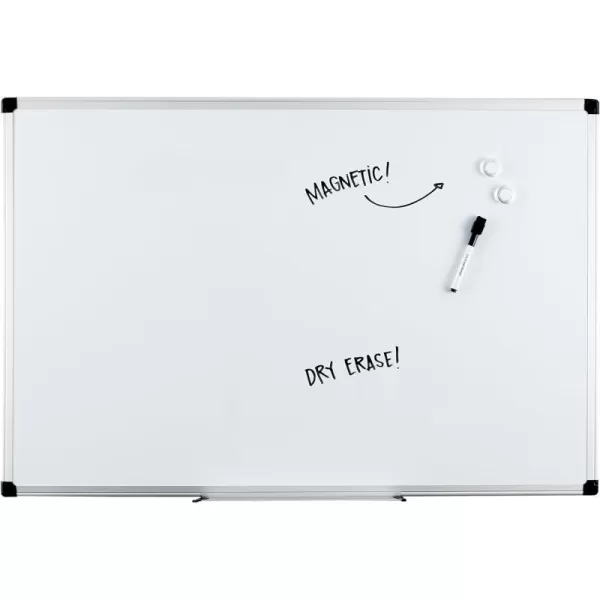 Amazon Basics Magnetic Dry Erase White Board 36 x 24Inch Aluminum Frame SilverWhite24 x 36 Magnetic Aluminum Frame
