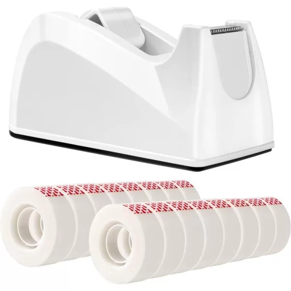 Amazon Basics Matte Finish Tape with Desktop Dispenser and Refills 34 x 36 yds 16 PackTape with Dispenser